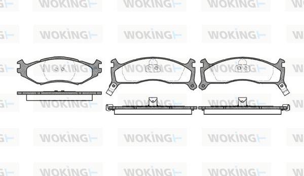 Woking P5843.02 - Kit pastiglie freno, Freno a disco autozon.pro