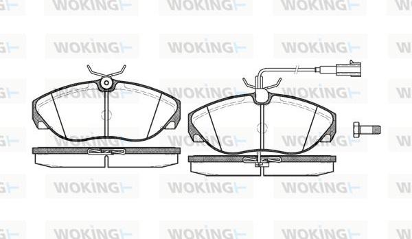 Woking P5863.11 - Kit pastiglie freno, Freno a disco autozon.pro