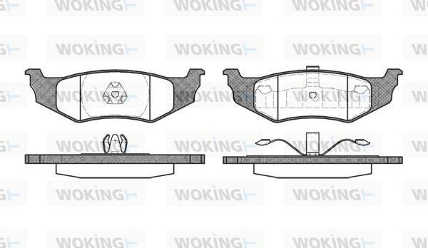 Woking P5823.40 - Kit pastiglie freno, Freno a disco autozon.pro