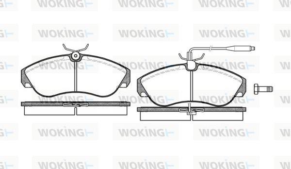 Woking P5873.02 - Kit pastiglie freno, Freno a disco autozon.pro