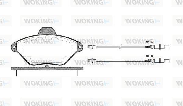 Woking P5393.04 - Kit pastiglie freno, Freno a disco autozon.pro