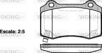 Woking P5343.54 - Kit pastiglie freno, Freno a disco autozon.pro