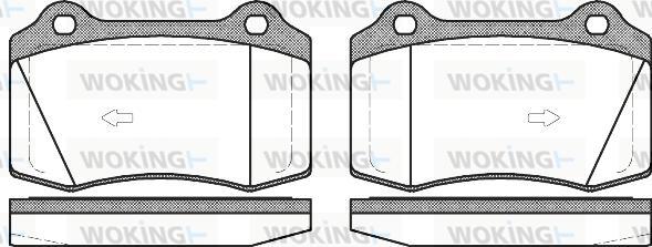 Woking P5343.55 - Kit pastiglie freno, Freno a disco autozon.pro