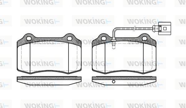 Woking P5343.01 - Kit pastiglie freno, Freno a disco autozon.pro