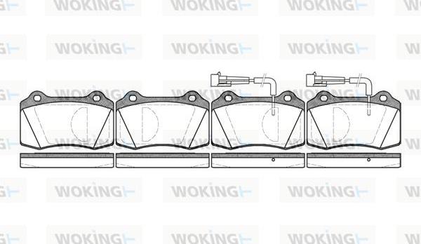 Woking P5343.02 - Kit pastiglie freno, Freno a disco autozon.pro