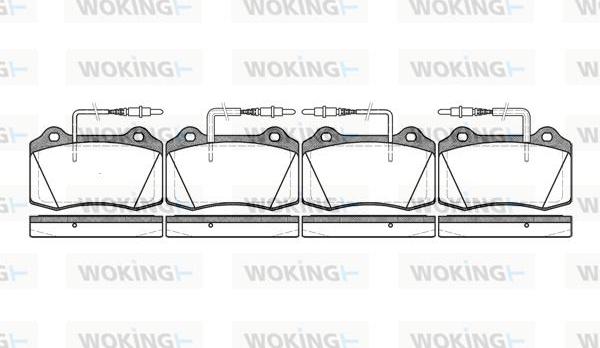 Woking P5343.14 - Kit pastiglie freno, Freno a disco autozon.pro