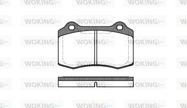 Woking P5343.30 - Kit pastiglie freno, Freno a disco autozon.pro