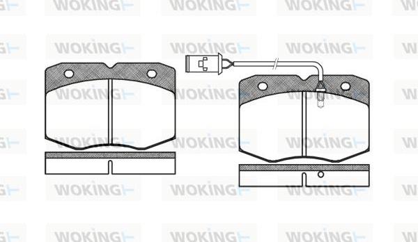 Woking P5353.02 - Kit pastiglie freno, Freno a disco autozon.pro