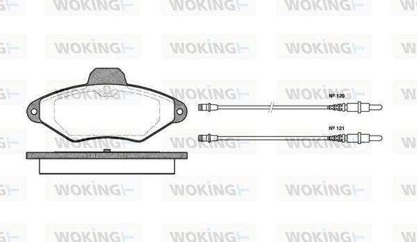 Woking P5383.04 - Kit pastiglie freno, Freno a disco autozon.pro