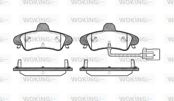 Woking P5333.12 - Kit pastiglie freno, Freno a disco autozon.pro