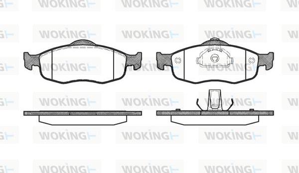 Woking P5323.00 - Kit pastiglie freno, Freno a disco autozon.pro