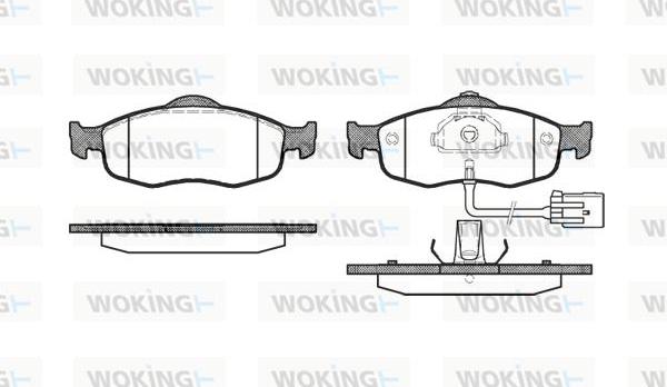 Woking P5323.02 - Kit pastiglie freno, Freno a disco autozon.pro