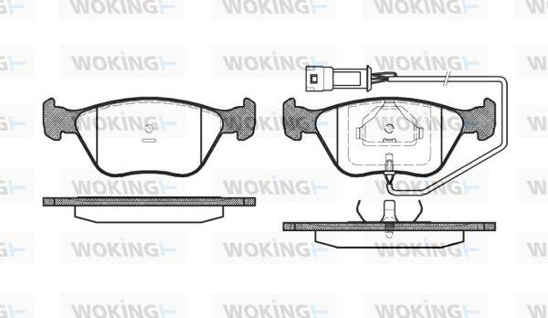 Woking P5373.02 - Kit pastiglie freno, Freno a disco autozon.pro