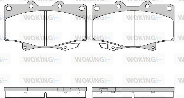 Woking P5293.04 - Kit pastiglie freno, Freno a disco autozon.pro