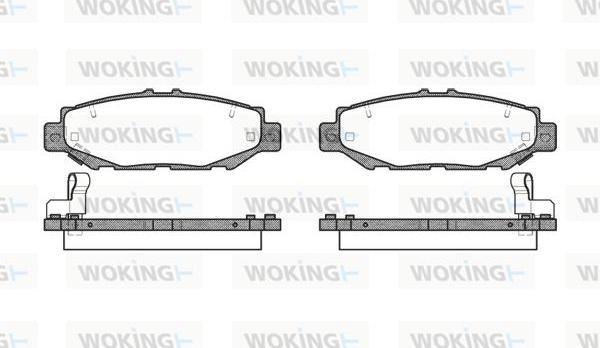 Woking P5243.04 - Kit pastiglie freno, Freno a disco autozon.pro