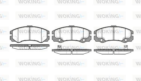 Woking P5253.32 - Kit pastiglie freno, Freno a disco autozon.pro