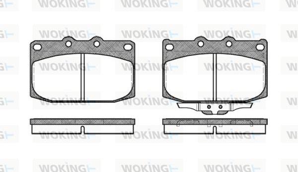 Woking P5283.02 - Kit pastiglie freno, Freno a disco autozon.pro