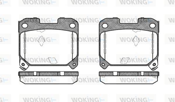 Woking P5753.04 - Kit pastiglie freno, Freno a disco autozon.pro