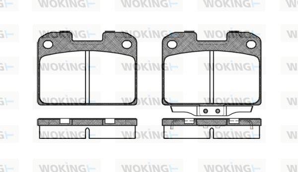 Woking P5763.00 - Kit pastiglie freno, Freno a disco autozon.pro