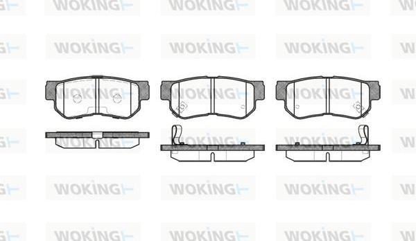 Woking P6463.12 - Kit pastiglie freno, Freno a disco autozon.pro