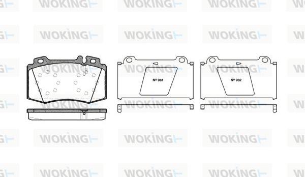 Woking P6693.00 - Kit pastiglie freno, Freno a disco autozon.pro