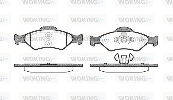 Woking P6653.00 - Kit pastiglie freno, Freno a disco autozon.pro