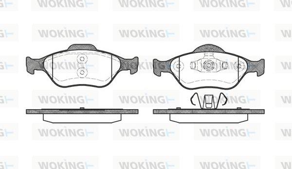 Woking P6663.00 - Kit pastiglie freno, Freno a disco autozon.pro