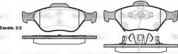 Woking P6663.12 - Kit pastiglie freno, Freno a disco autozon.pro