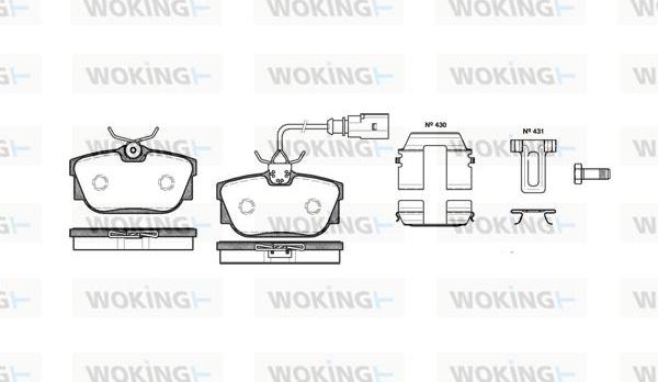 Woking P6673.12 - Kit pastiglie freno, Freno a disco autozon.pro