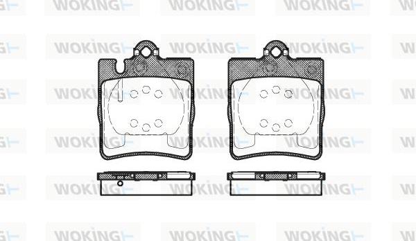 Woking P6093.10 - Kit pastiglie freno, Freno a disco autozon.pro