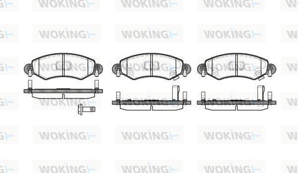 Woking P6023.12 - Kit pastiglie freno, Freno a disco autozon.pro