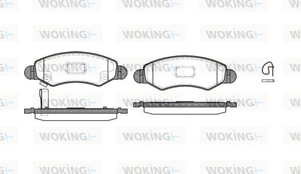 Woking P6023.21 - Kit pastiglie freno, Freno a disco autozon.pro