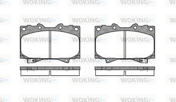 Woking P6073.04 - Kit pastiglie freno, Freno a disco autozon.pro