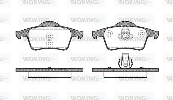 Woking P6143.00 - Kit pastiglie freno, Freno a disco autozon.pro