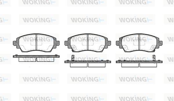 Woking P6163.02 - Kit pastiglie freno, Freno a disco autozon.pro