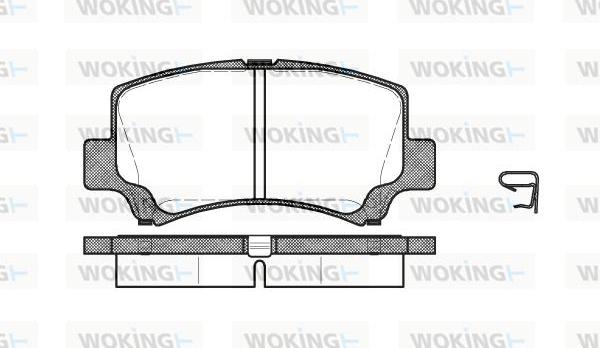 Woking P6103.02 - Kit pastiglie freno, Freno a disco autozon.pro