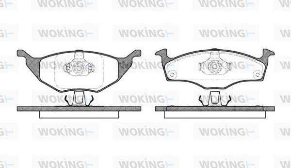 Woking P6183.20 - Kit pastiglie freno, Freno a disco autozon.pro