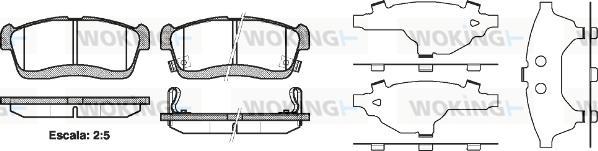 Woking P6243.42 - Kit pastiglie freno, Freno a disco autozon.pro