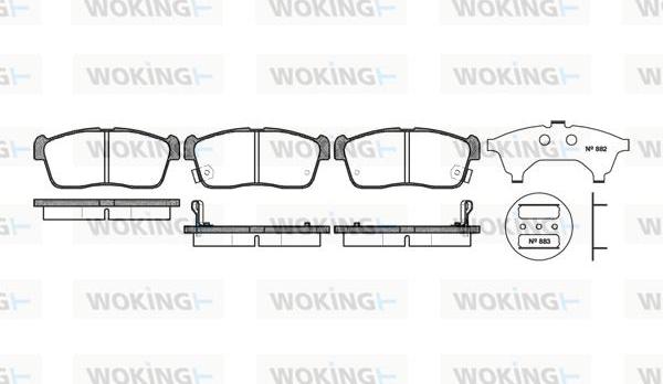 Woking P6243.02 - Kit pastiglie freno, Freno a disco autozon.pro