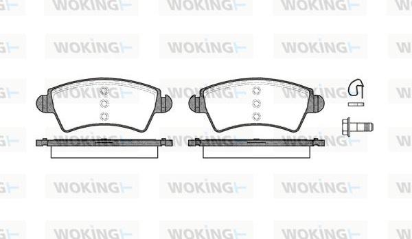 Woking P6263.10 - Kit pastiglie freno, Freno a disco autozon.pro