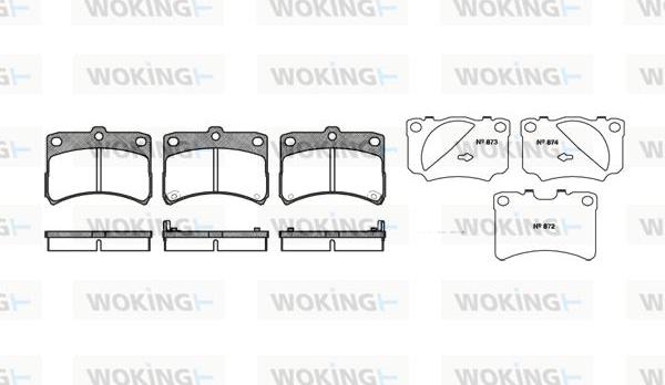 Woking P6233.02 - Kit pastiglie freno, Freno a disco autozon.pro