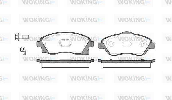 Woking P6743.12 - Kit pastiglie freno, Freno a disco autozon.pro