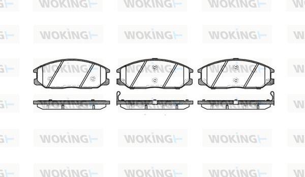 Woking P6713.12 - Kit pastiglie freno, Freno a disco autozon.pro