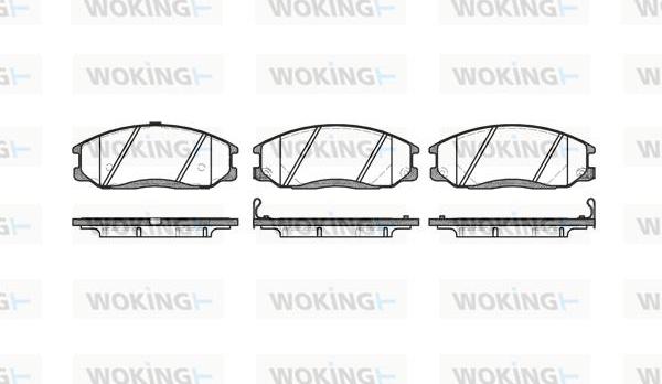 Woking P6713.22 - Kit pastiglie freno, Freno a disco autozon.pro