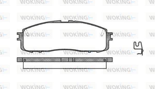 Woking P0993.34 - Kit pastiglie freno, Freno a disco autozon.pro