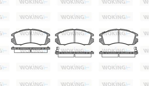 Woking P0913.12 - Kit pastiglie freno, Freno a disco autozon.pro