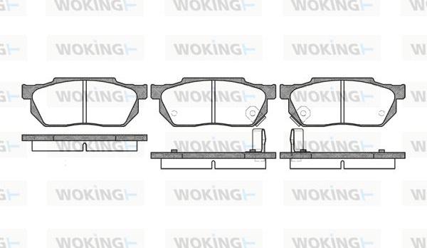 Woking P0933.02 - Kit pastiglie freno, Freno a disco autozon.pro