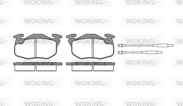 Woking P0923.44 - Kit pastiglie freno, Freno a disco autozon.pro