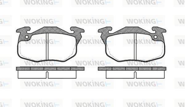 Woking P0923.10 - Kit pastiglie freno, Freno a disco autozon.pro