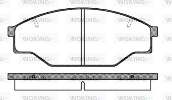 Woking P0973.10 - Kit pastiglie freno, Freno a disco autozon.pro